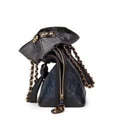 2009 Louis Vuitton Blue & Black Monogram Embossed Calfskin Double Jeu Neo-Alma