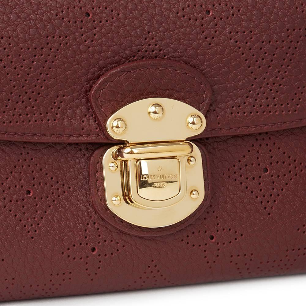 Women's 2009 Louis Vuitton Bordeaux Perforated Mahina Calfskin Amelia Wallet