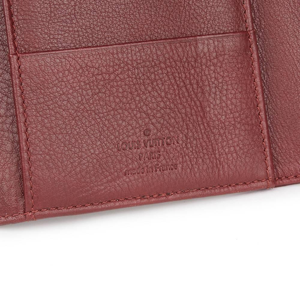 2009 Louis Vuitton Bordeaux Perforated Mahina Calfskin Amelia Wallet 1