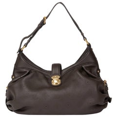 2009 Louis Vuitton Chocolate Perforated Mahina Calfskin Leather Mahina XS