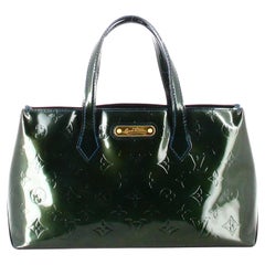 Used 2009 Louis Vuitton Leather Handbag Vernis Vert Monogram 