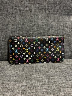 2009 Louis Vuitton Murakami Monogram Black Multicolor Insolite Organizer Wallet