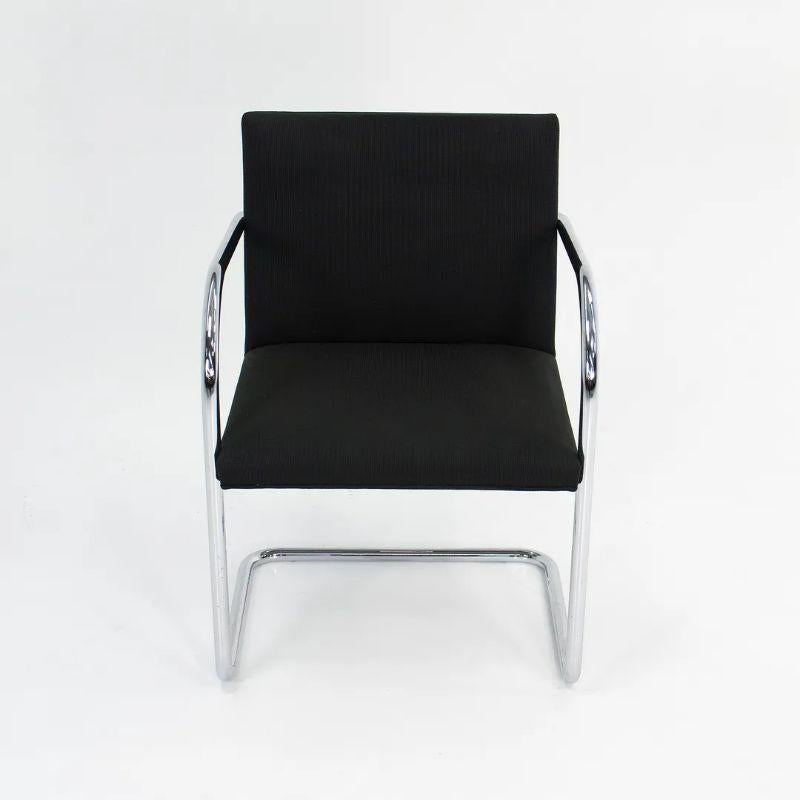 2009 Mies van der Rohe for Knoll Tubular Brno Chair in Black Fabric Sets Avail For Sale 5