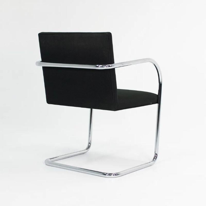 2009 Mies van der Rohe für Knoll Brünner röhrenförmiger Stuhl in schwarzem Stoff in schwarzem Stoffbezug, verfügbar (Stahl) im Angebot
