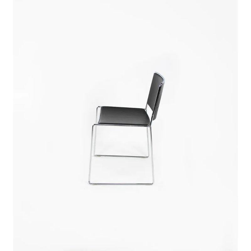 2009 Piero Lissoni für Porro Spindle Stapelbare Beistellstühle aus Stahl und Leder (21. Jahrhundert und zeitgenössisch) im Angebot