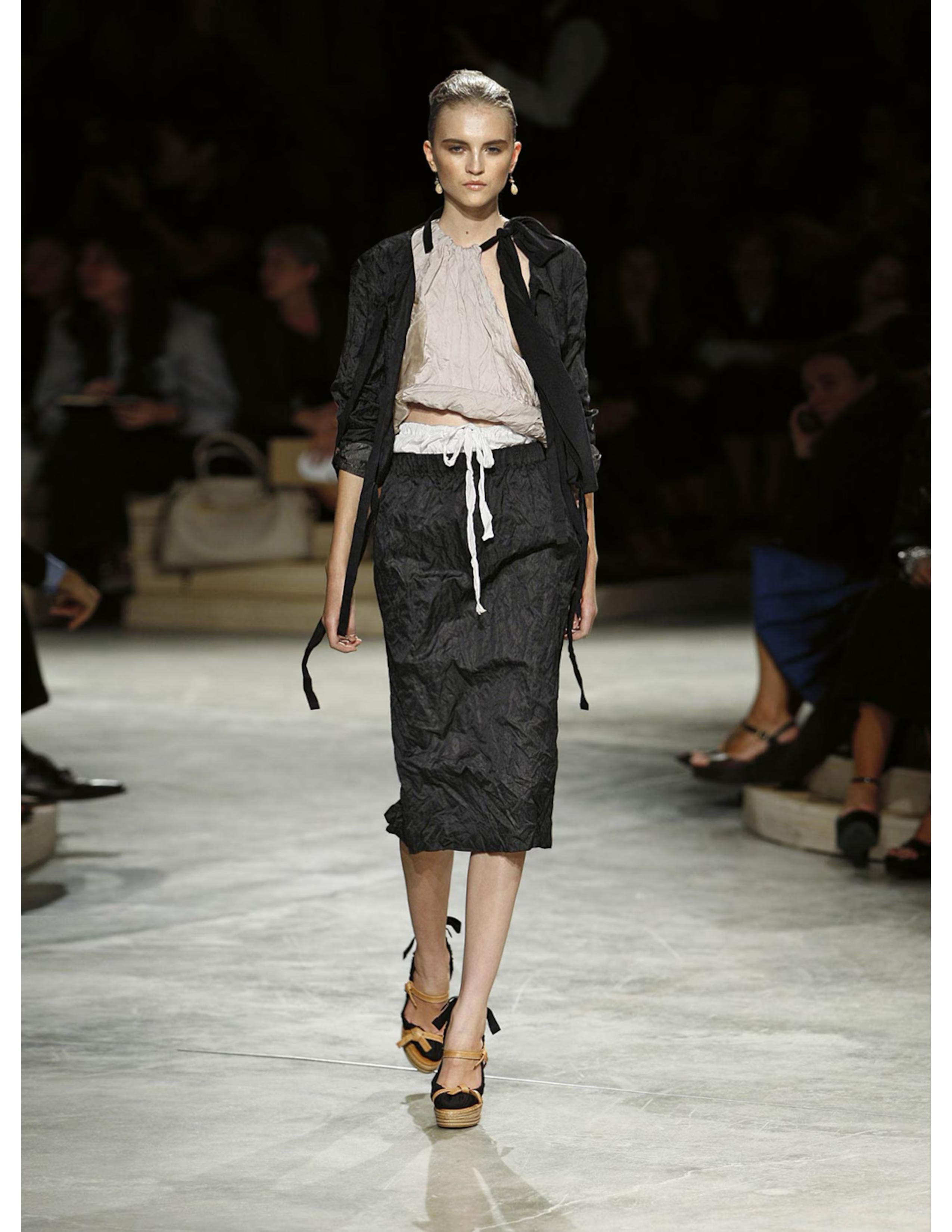 2009 PRADA - Veste de défilé en métal noir en vente 9