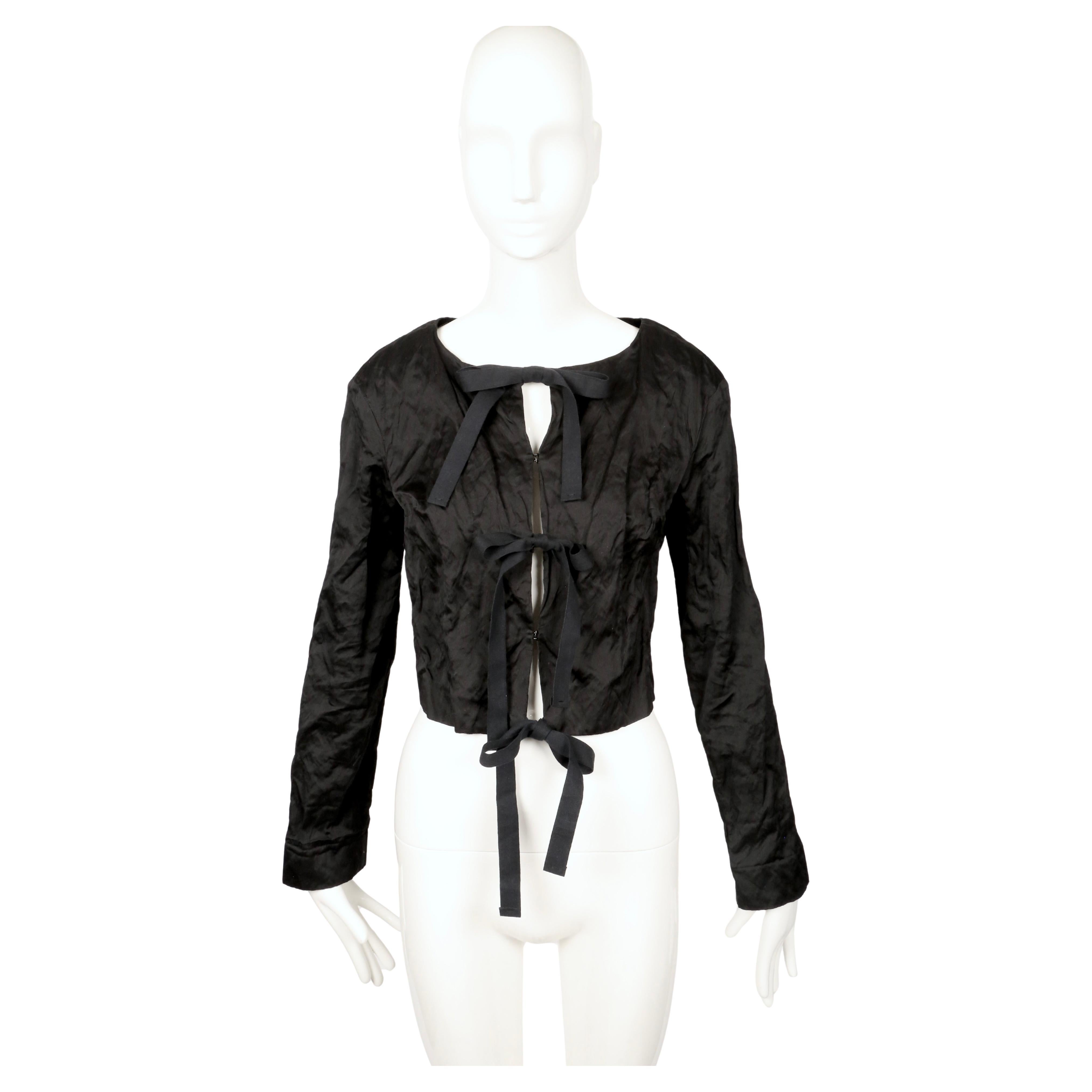 Noir 2009 PRADA - Veste de défilé en métal noir en vente