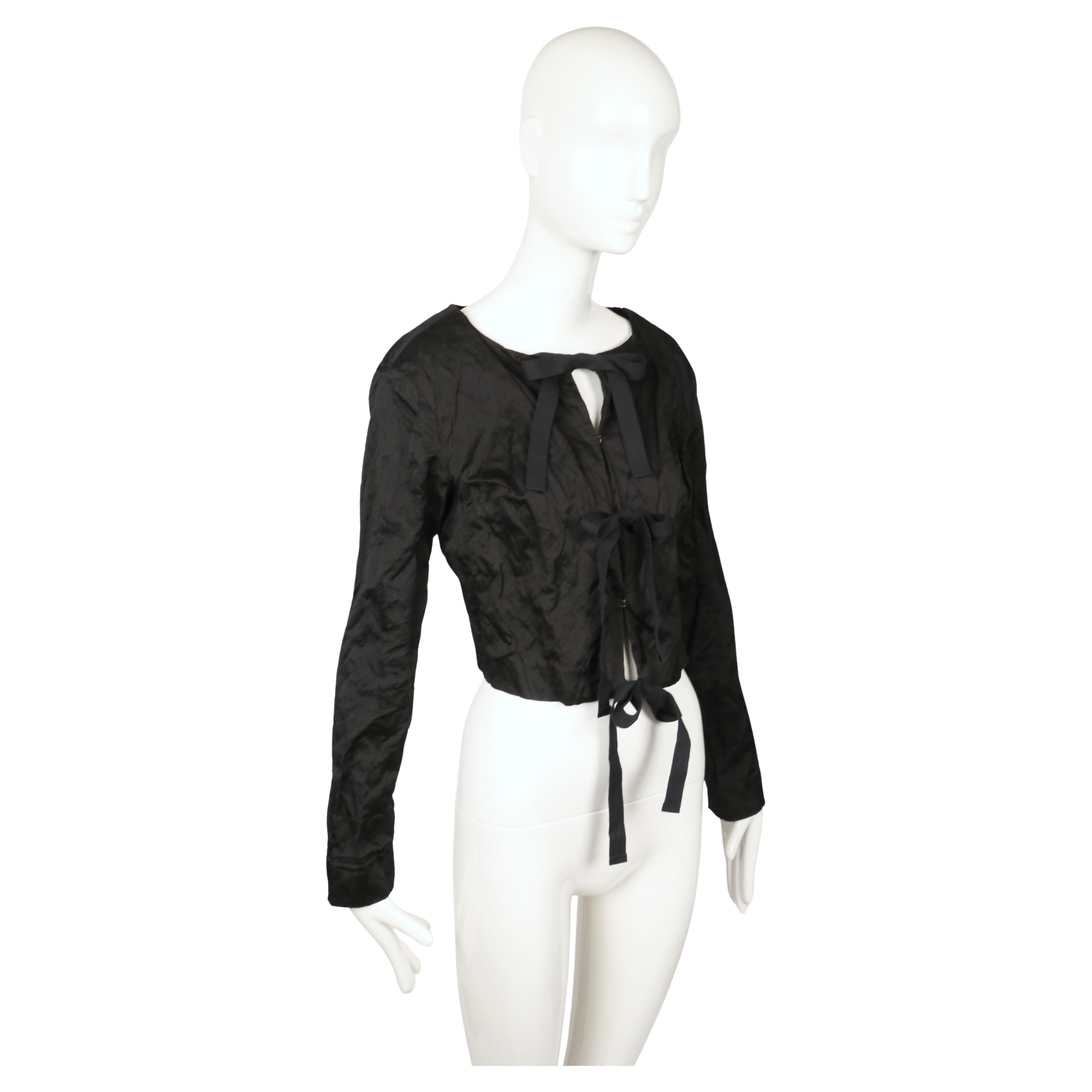 2009 PRADA - Veste de défilé en métal noir Bon état - En vente à San Fransisco, CA