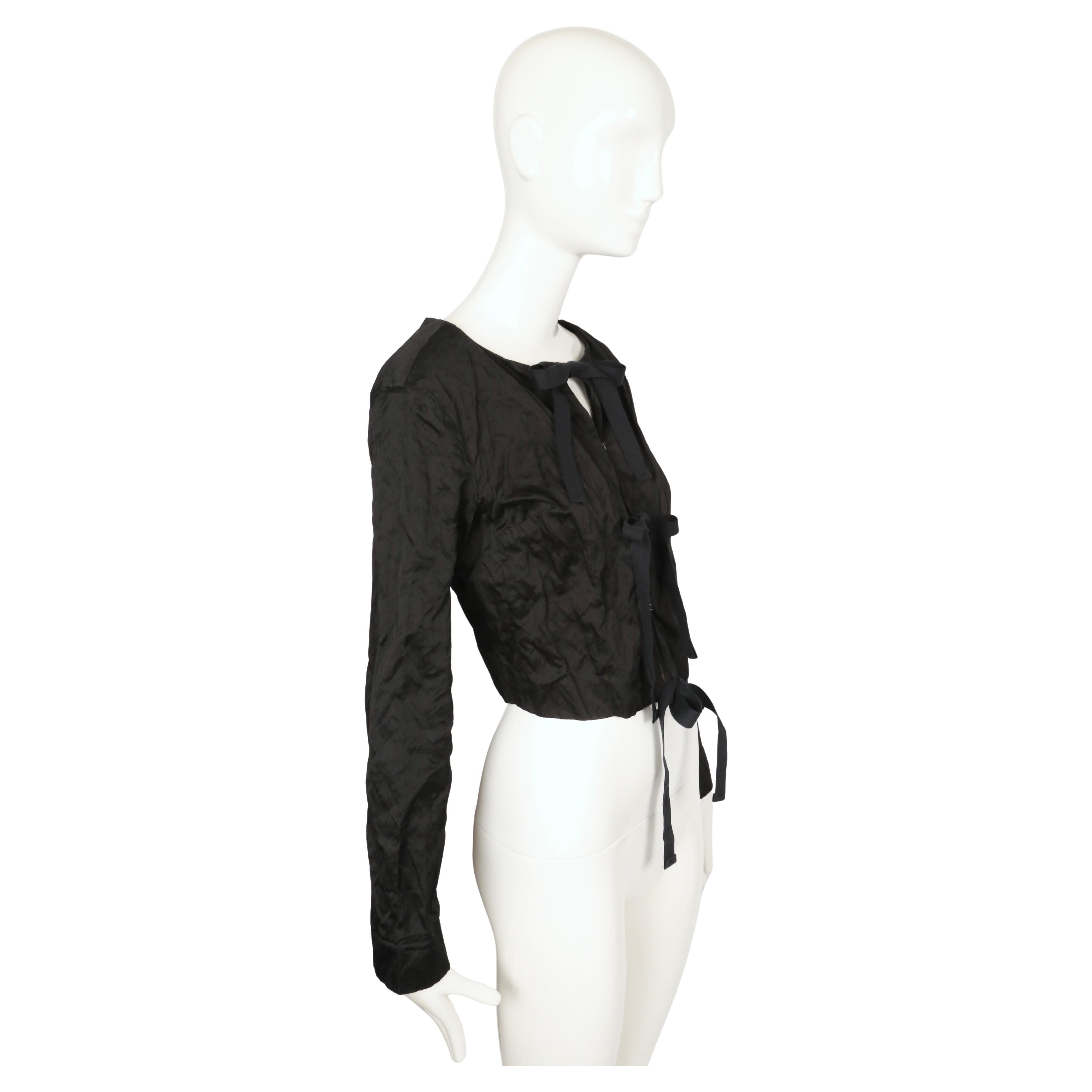 2009 PRADA - Veste de défilé en métal noir Unisexe en vente