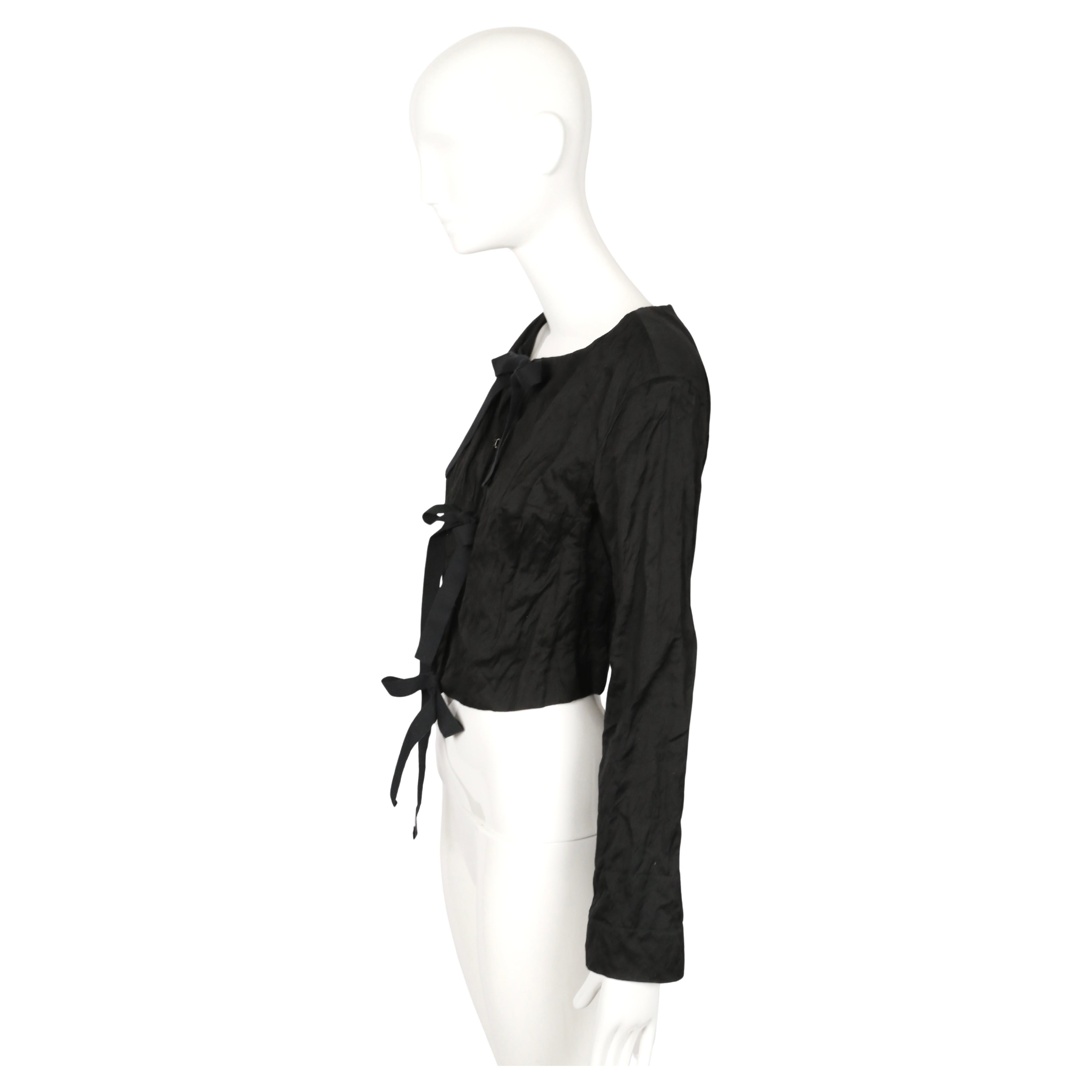 2009 PRADA - Veste de défilé en métal noir en vente 2