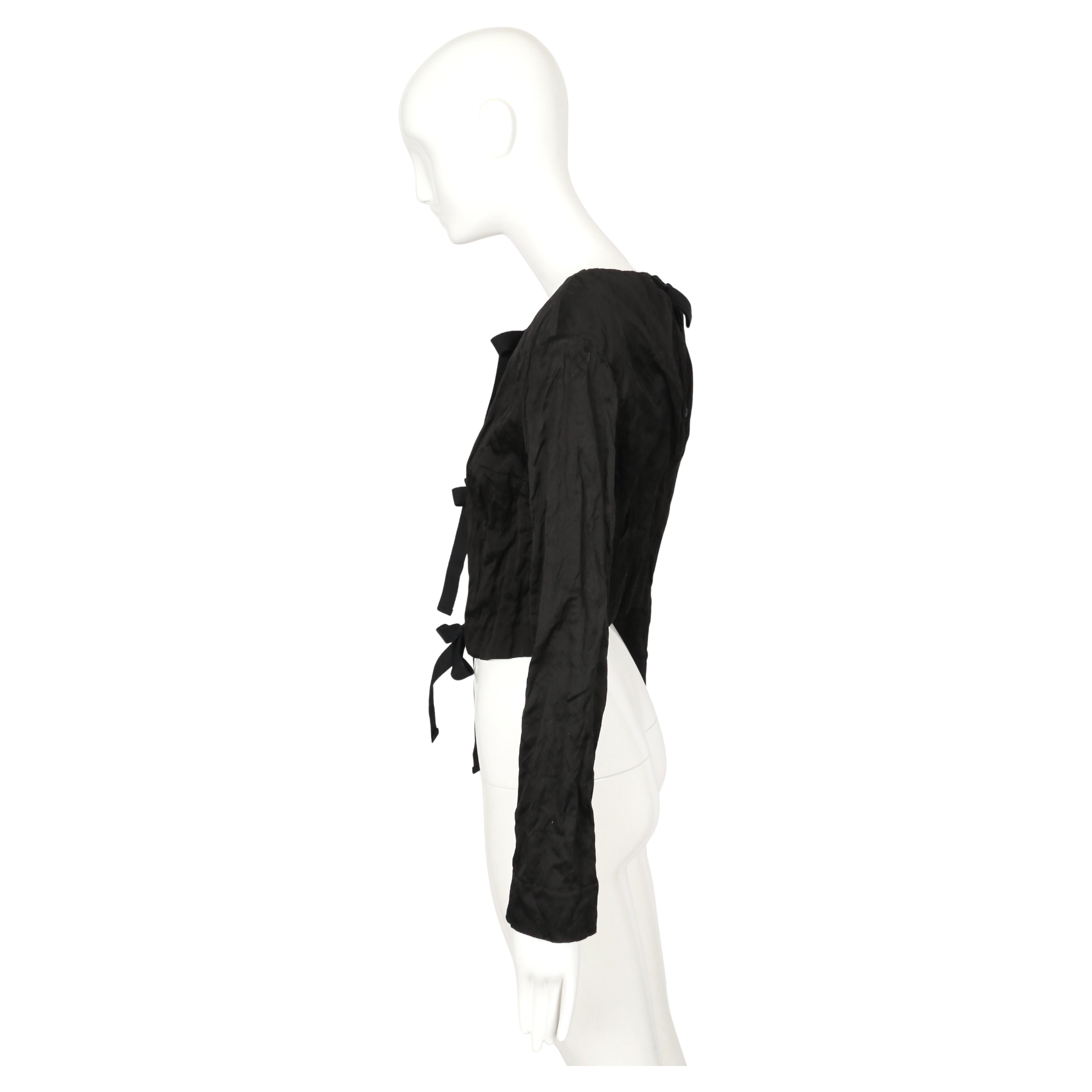 2009 PRADA - Veste de défilé en métal noir en vente 3