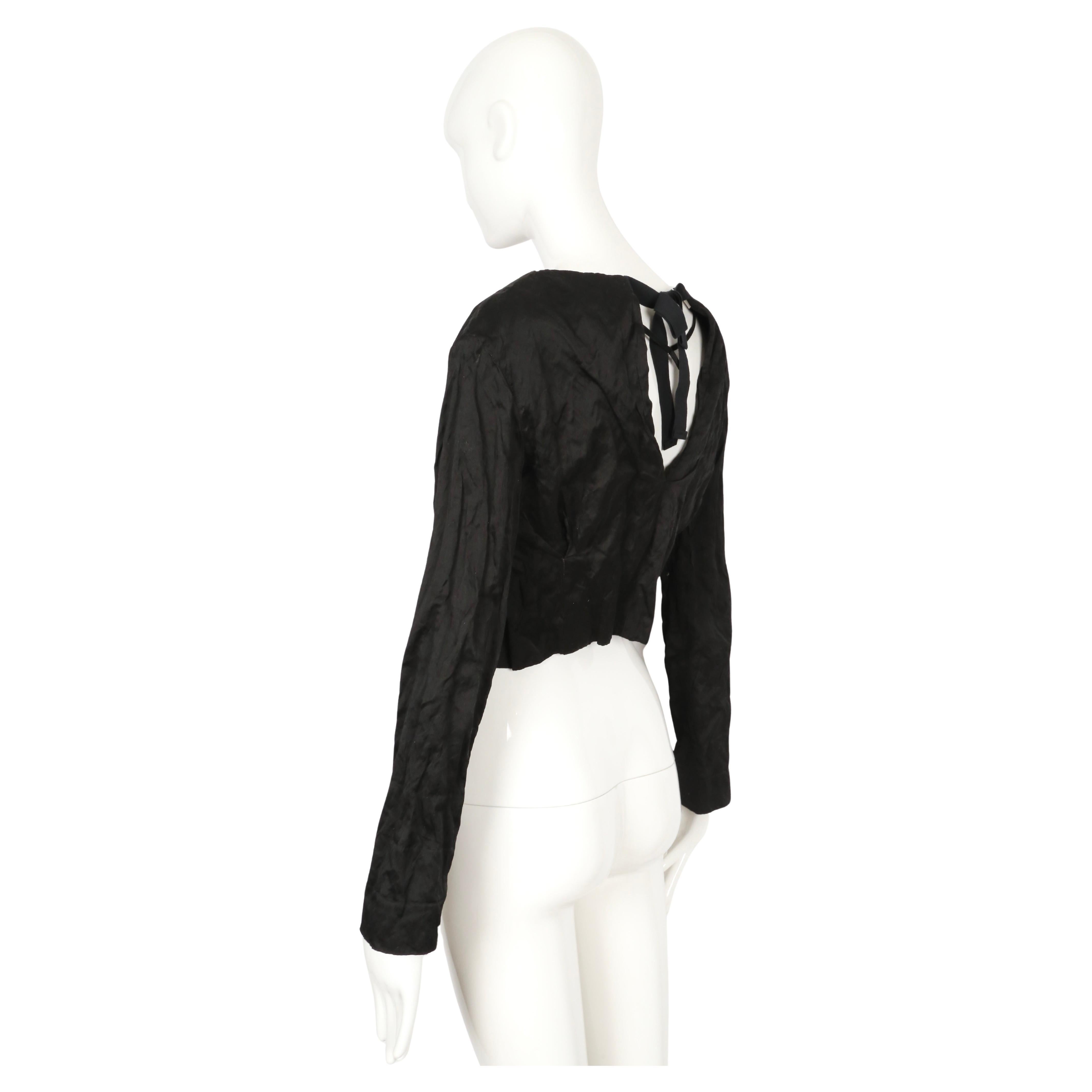 2009 PRADA - Veste de défilé en métal noir en vente 4