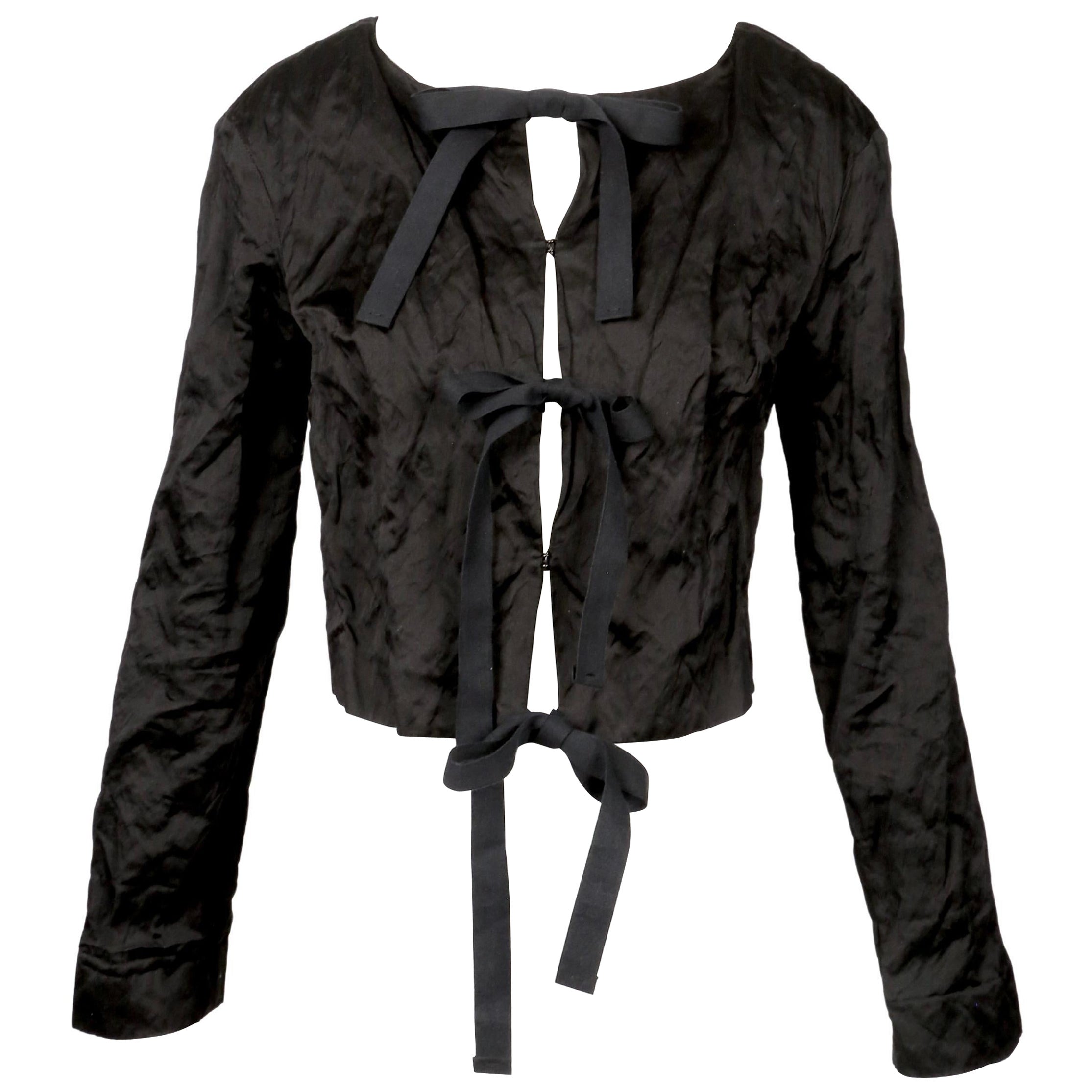 2009 PRADA - Veste de défilé en métal noir en vente