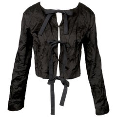 2009 PRADA black metal fabric runway jacket