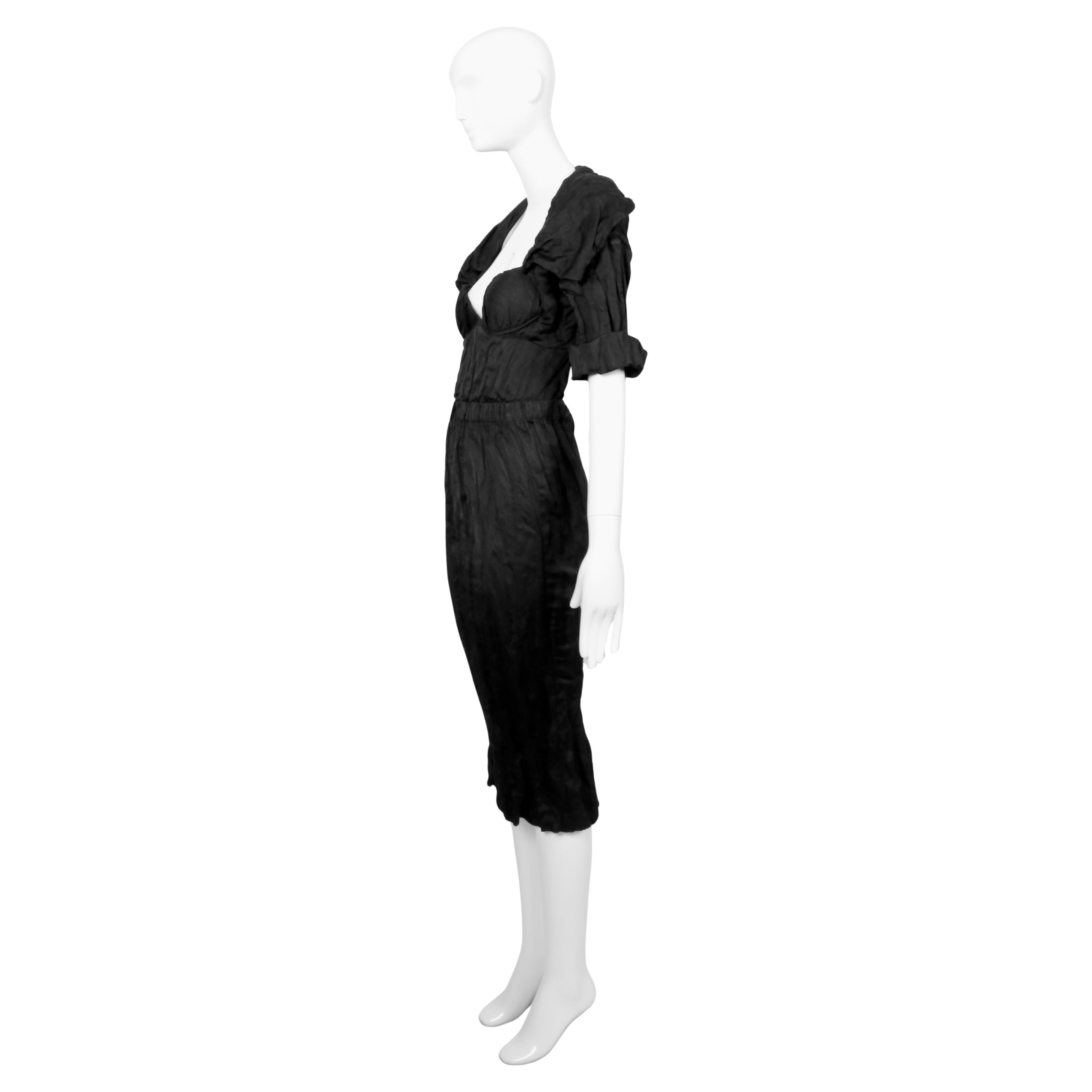 2009 PRADA black runway bustier dress For Sale 6