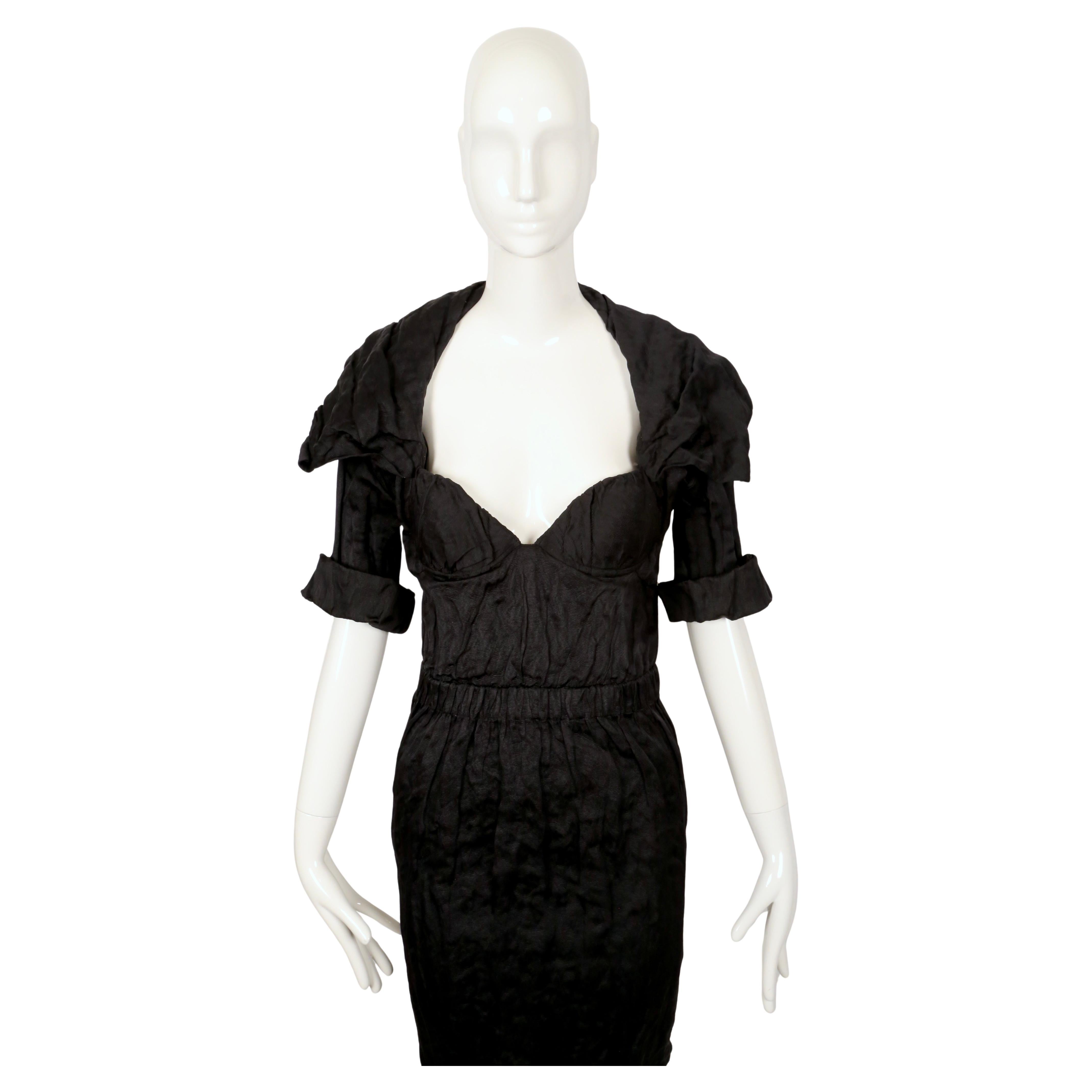 Women's or Men's 2009 PRADA black runway bustier dress For Sale
