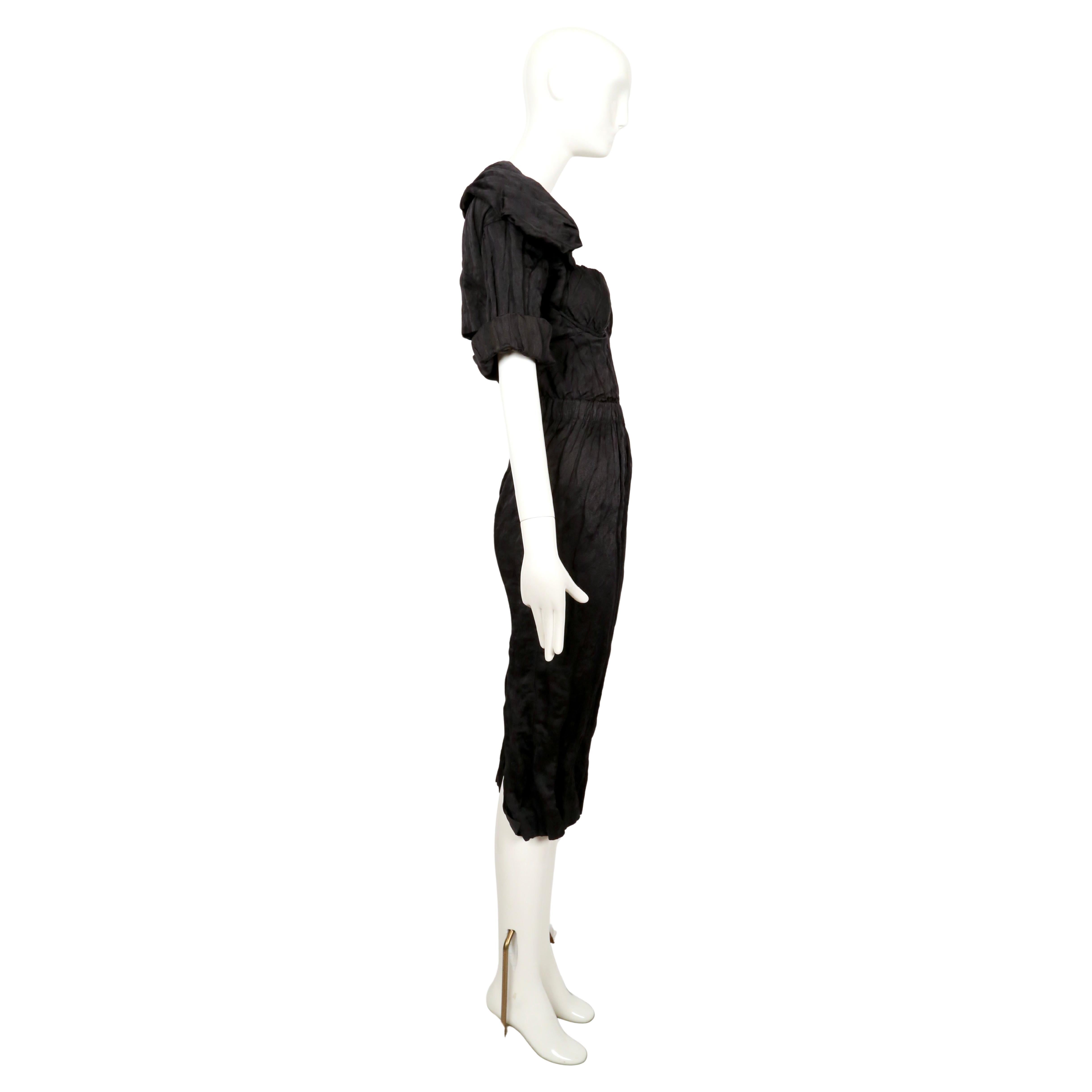 2009 PRADA black runway bustier dress For Sale 2