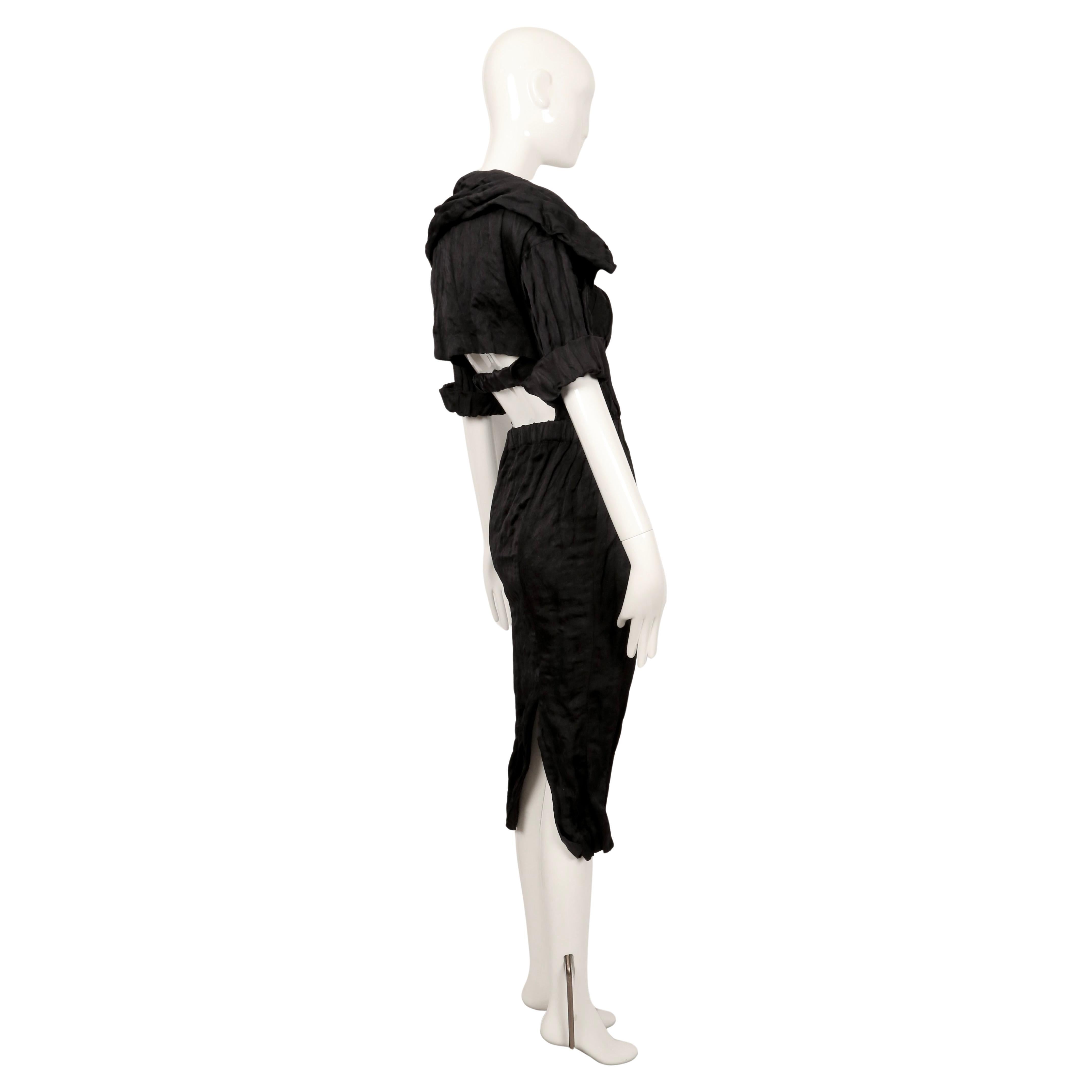 2009 PRADA black runway bustier dress For Sale 3