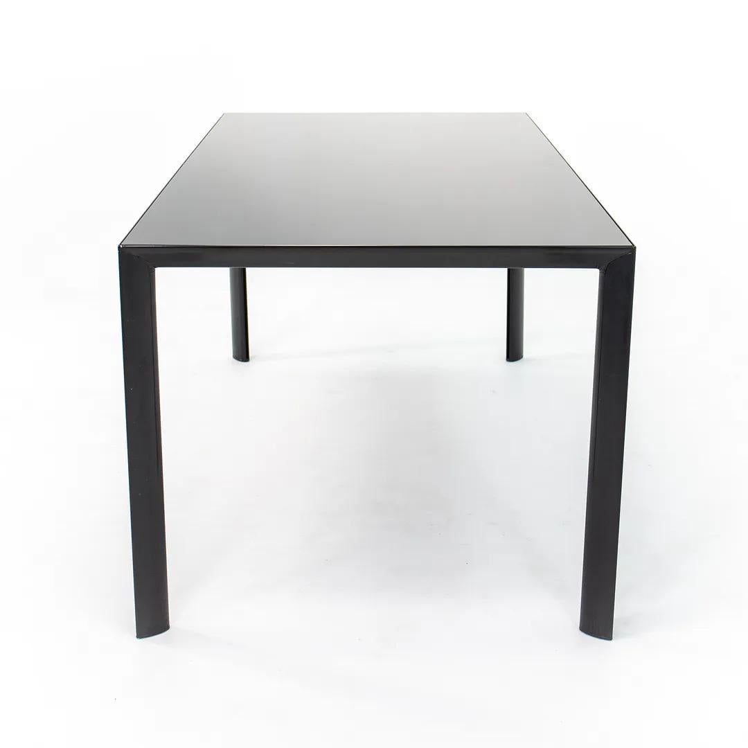 2009 RAM Dining Table / Desk by Porro w Black Glass Top 71x36 In Good Condition For Sale In Philadelphia, PA