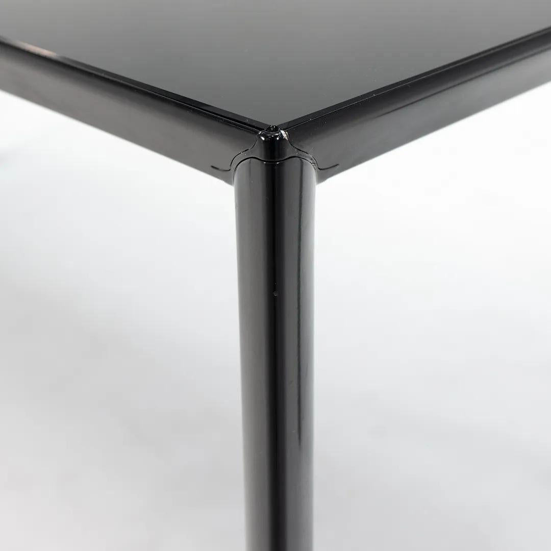 Steel 2009 RAM Dining Table / Desk by Porro w Black Glass Top 71x36 For Sale