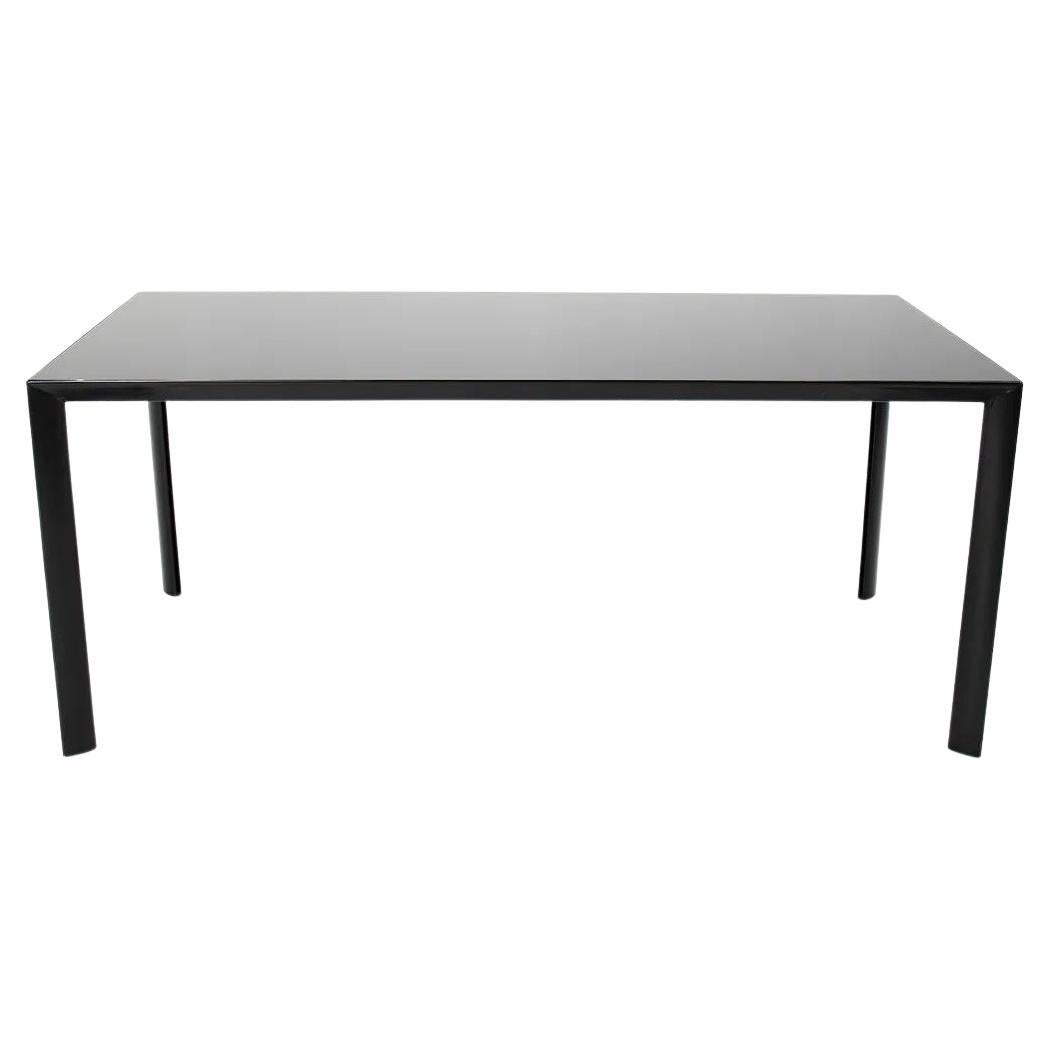 2009 RAM Dining Table / Desk by Porro w Black Glass Top 71x36 For Sale