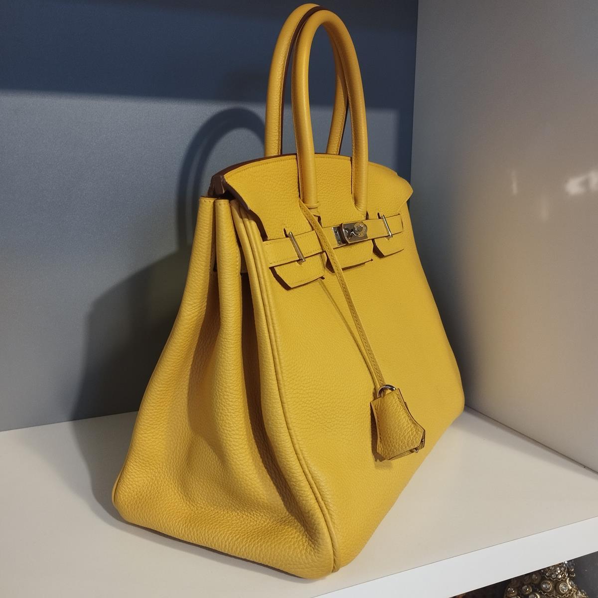 2009 Rare Hermès Birkin 35 Yellow Sun In Excellent Condition In Gazzaniga (BG), IT