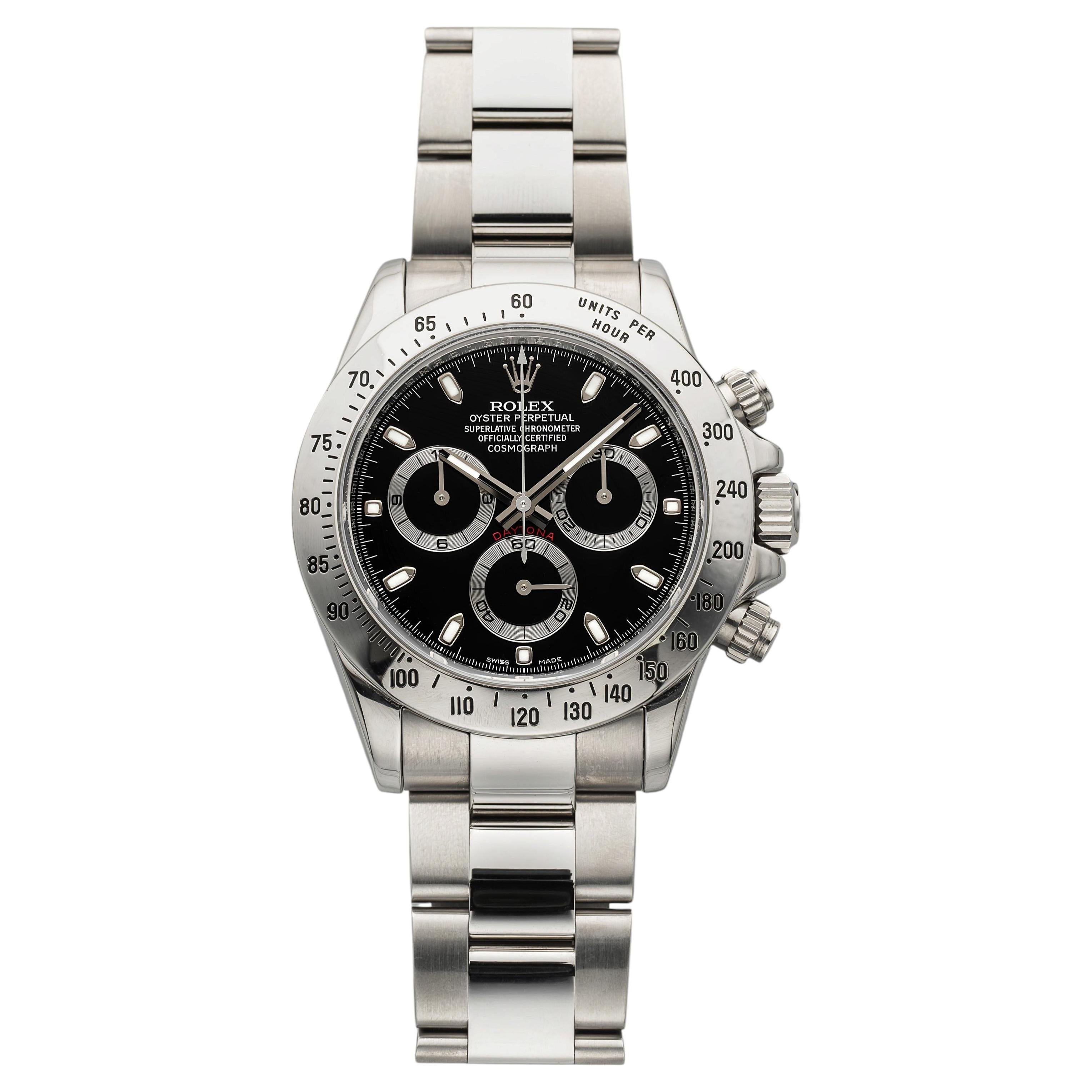 2009 Rolex Daytona 116520 Stainless Steel Black Dial Automatic 40mm