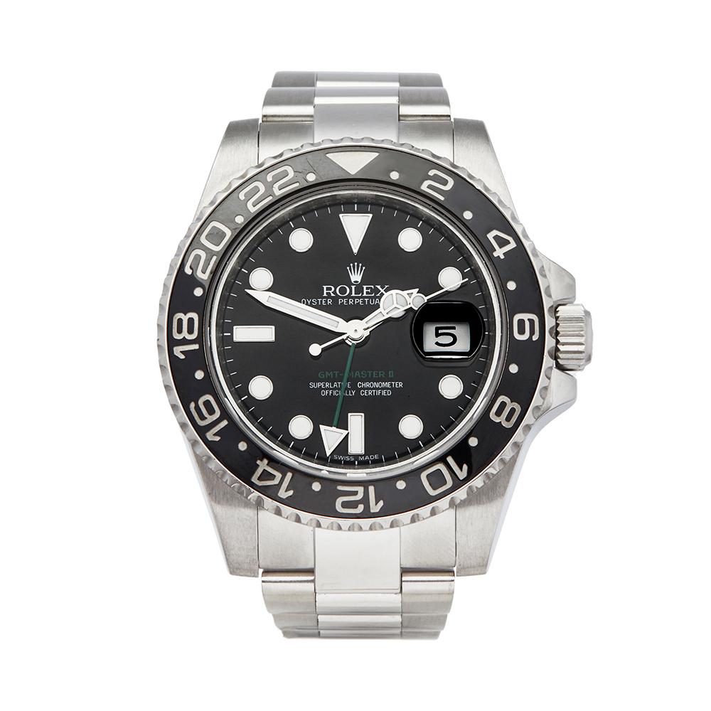 2009 Rolex GMT-Master II Stainless Steel 116710LN Wristwatch