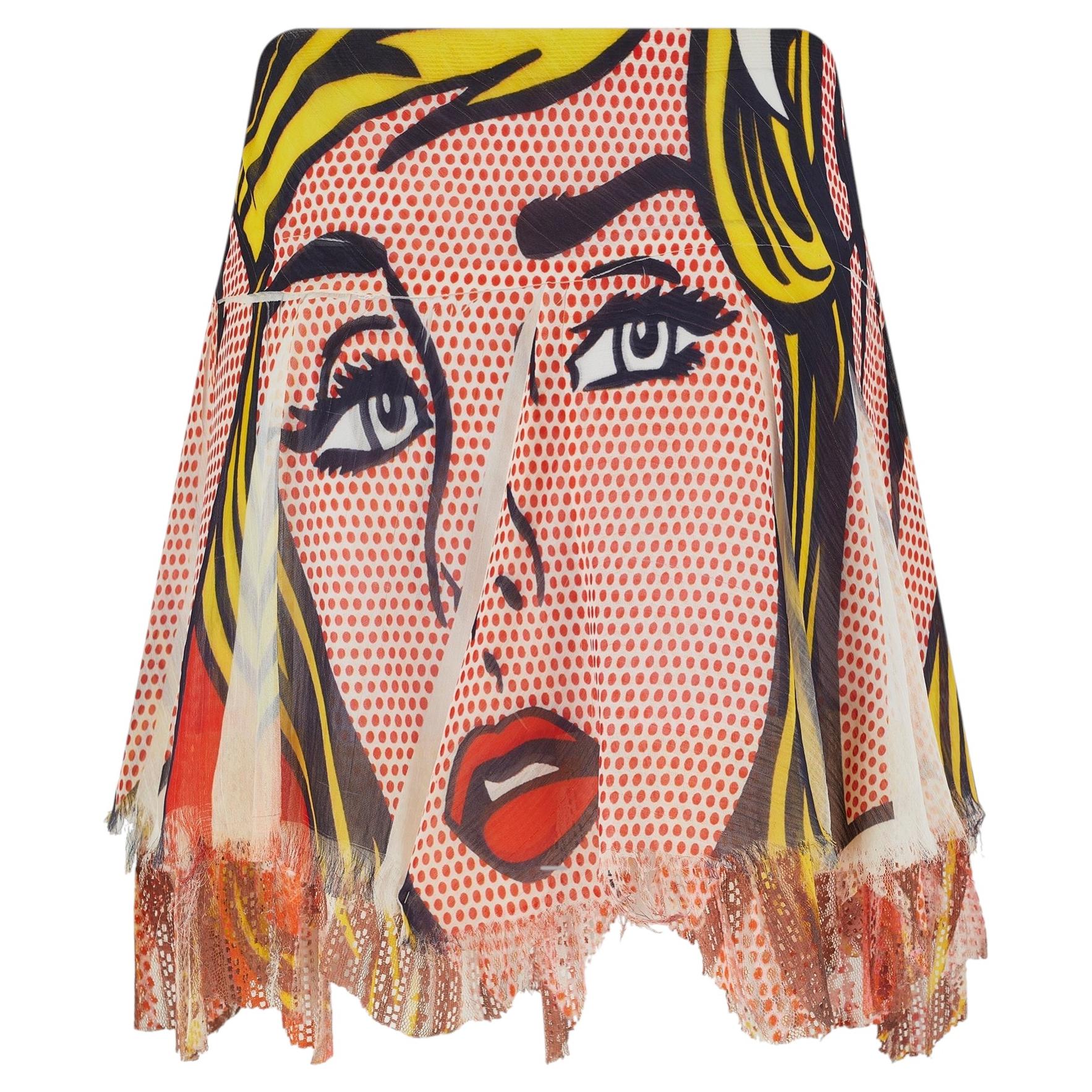 2009 Romeo Pires Roy Lichtenstein Pop Art Mini-Skirt