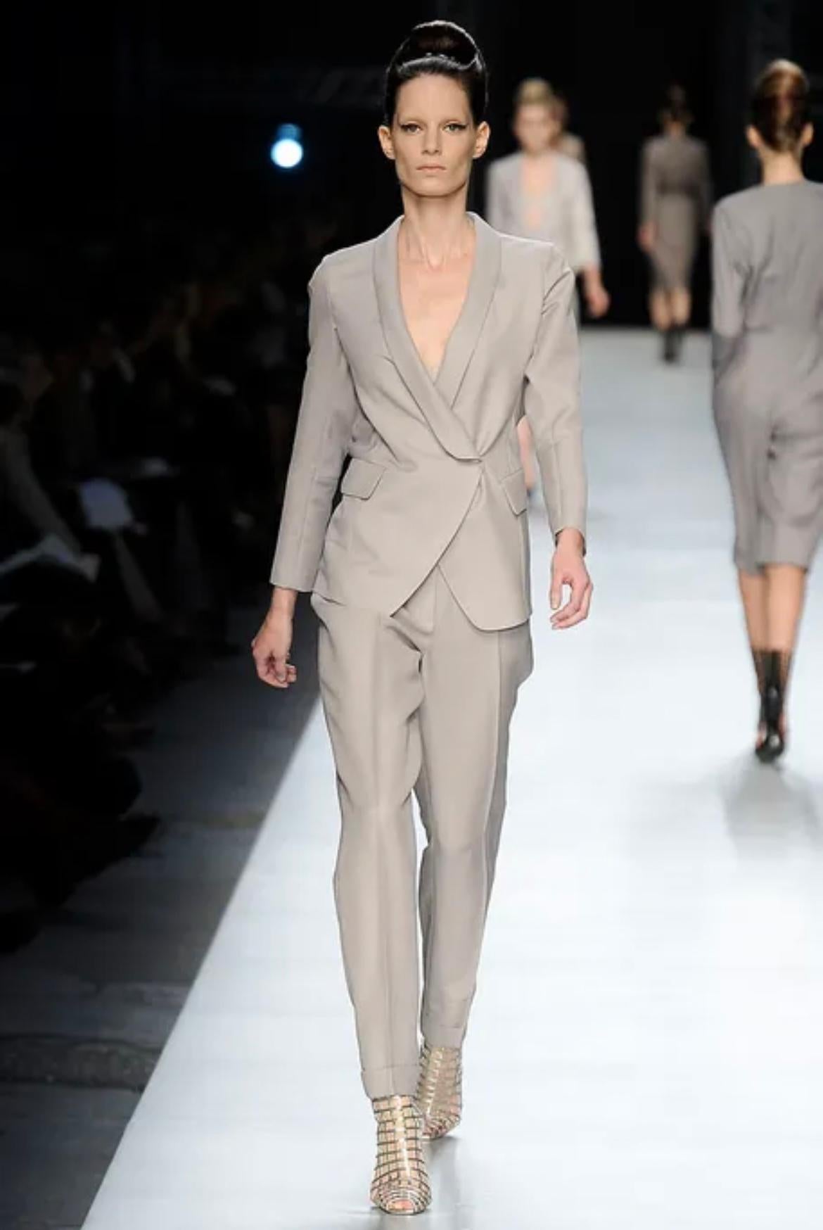 2009 Runway Documented Saint Laurent Silver Leather Cage Boots For Sale 4