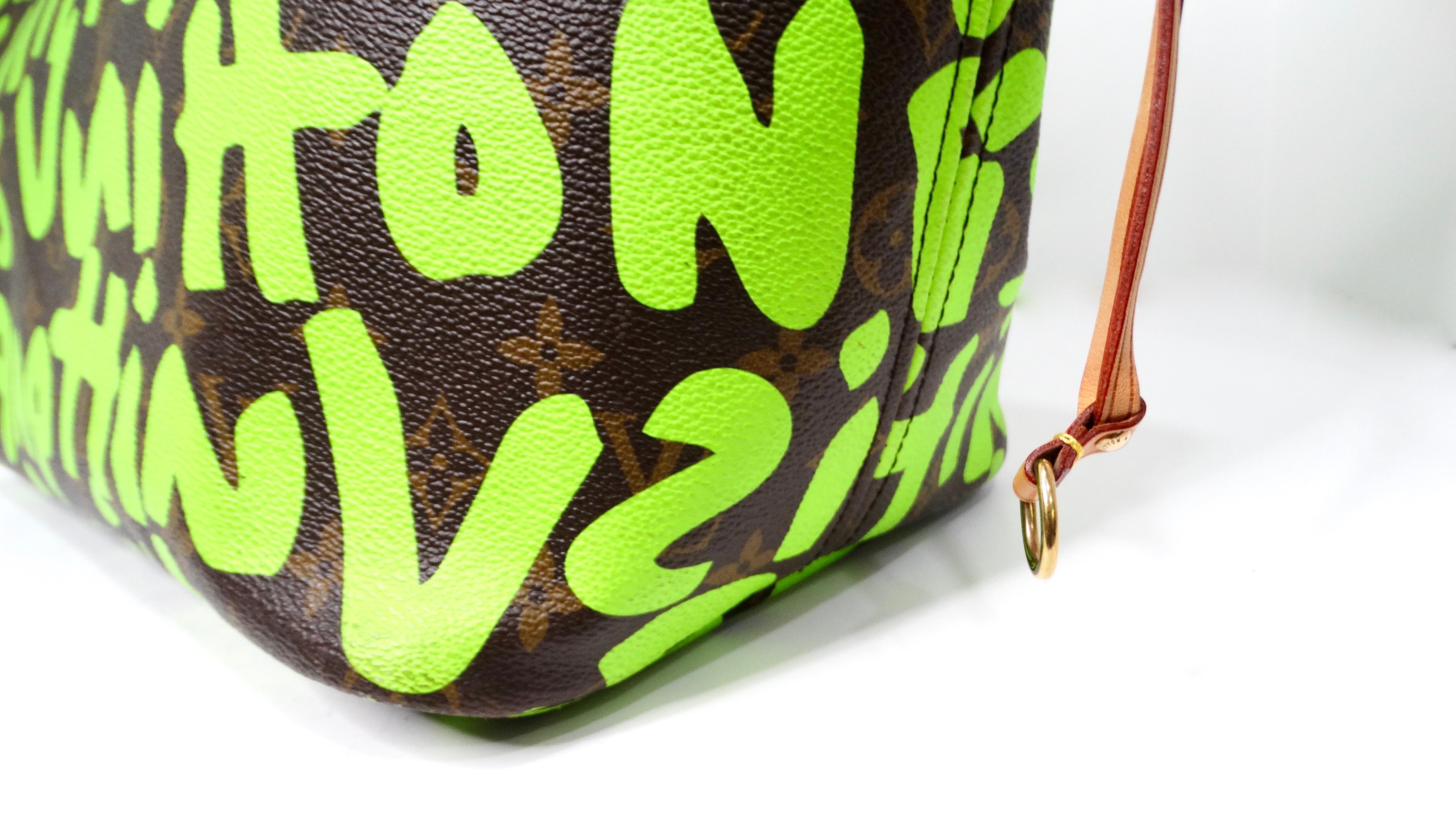 Women's or Men's 2009 Stephen Sprouse for Louis Vuitton Monogram Graffiti Neon Neverfull Tote Bag For Sale