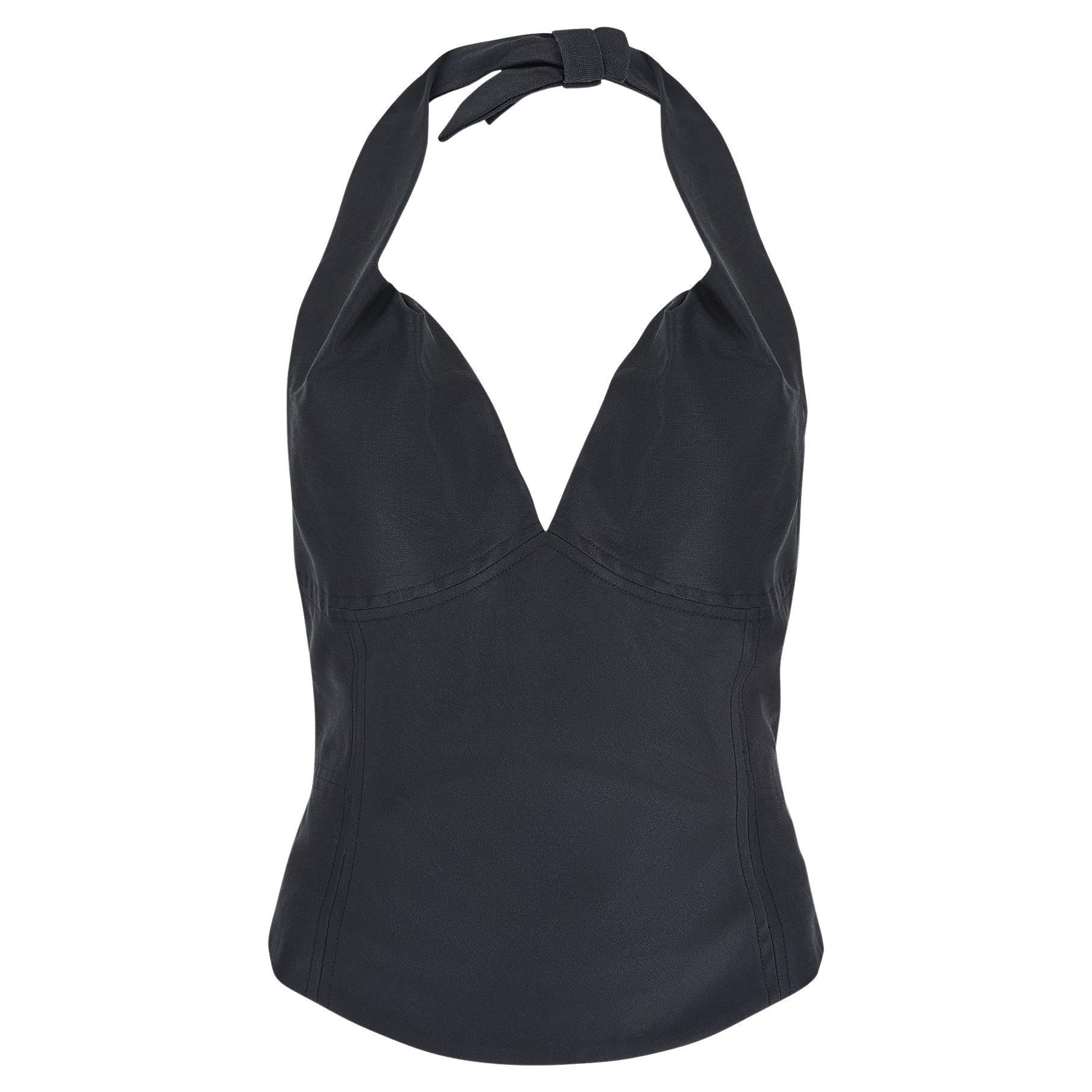 2009 Vivienne Westwood Red Label Schwarzes Top mit Neckholder-Ausschnitt im Angebot