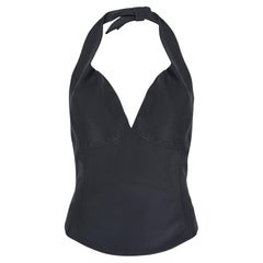 2009 Vivienne Westwood Red Label Black Halter-Neck Top