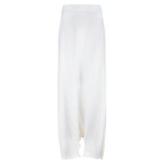 2009 Yves Saint Laurent White Silk Long Harem Pants