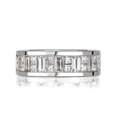 2.00ct Baguette and Princess Cut Diamond Men
s Wedding Band