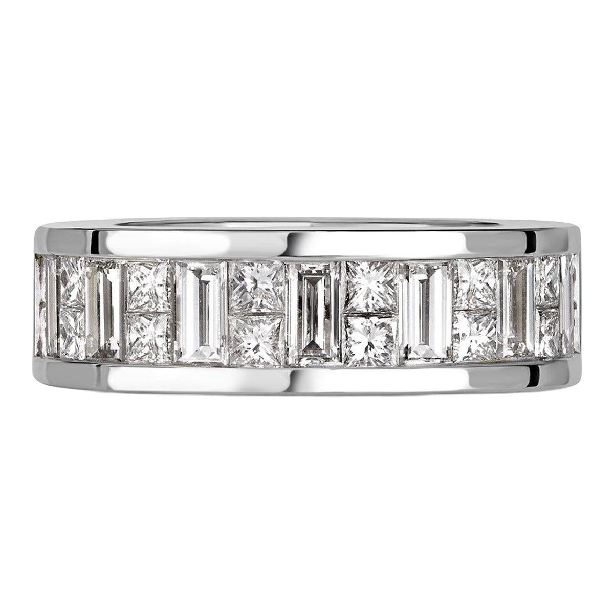 2.00ct Baguette and Princess Cut Diamond Men
s Wedding Band en venta