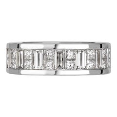 2.00ct Baguette and Princess Cut Diamond Men
s Wedding Band