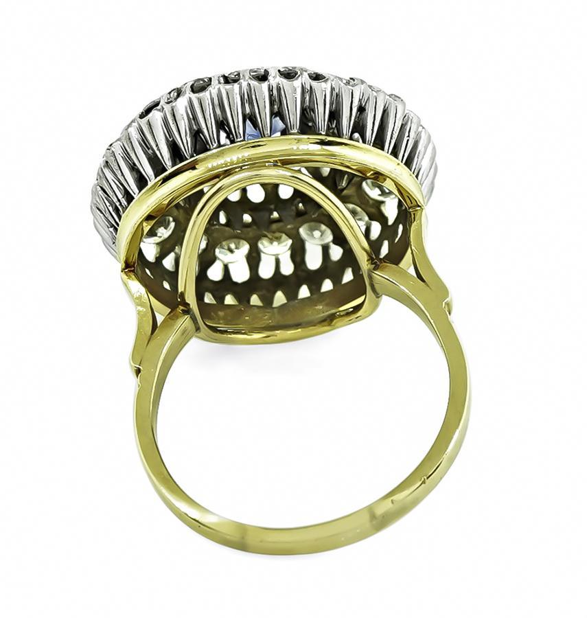 Anello in oro con diamante da 2,00 carati e zaffiro da 1,00 carati In condizioni buone in vendita a New York, NY