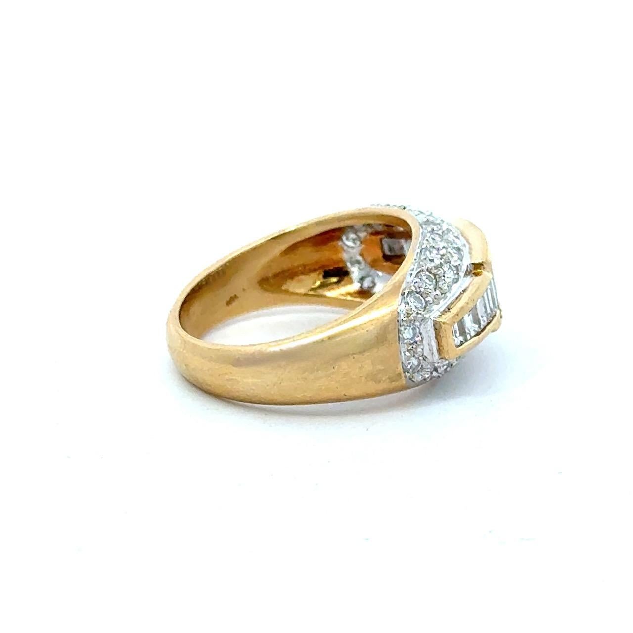 En vente :  2.00CT Diamond 18K Gold Cocktail Ring 6