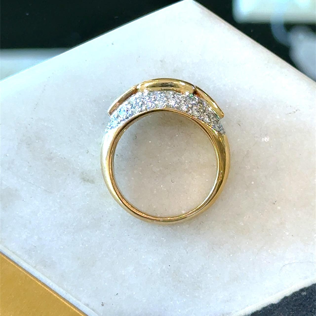 En vente :  2.00CT Diamond 18K Gold Cocktail Ring 8