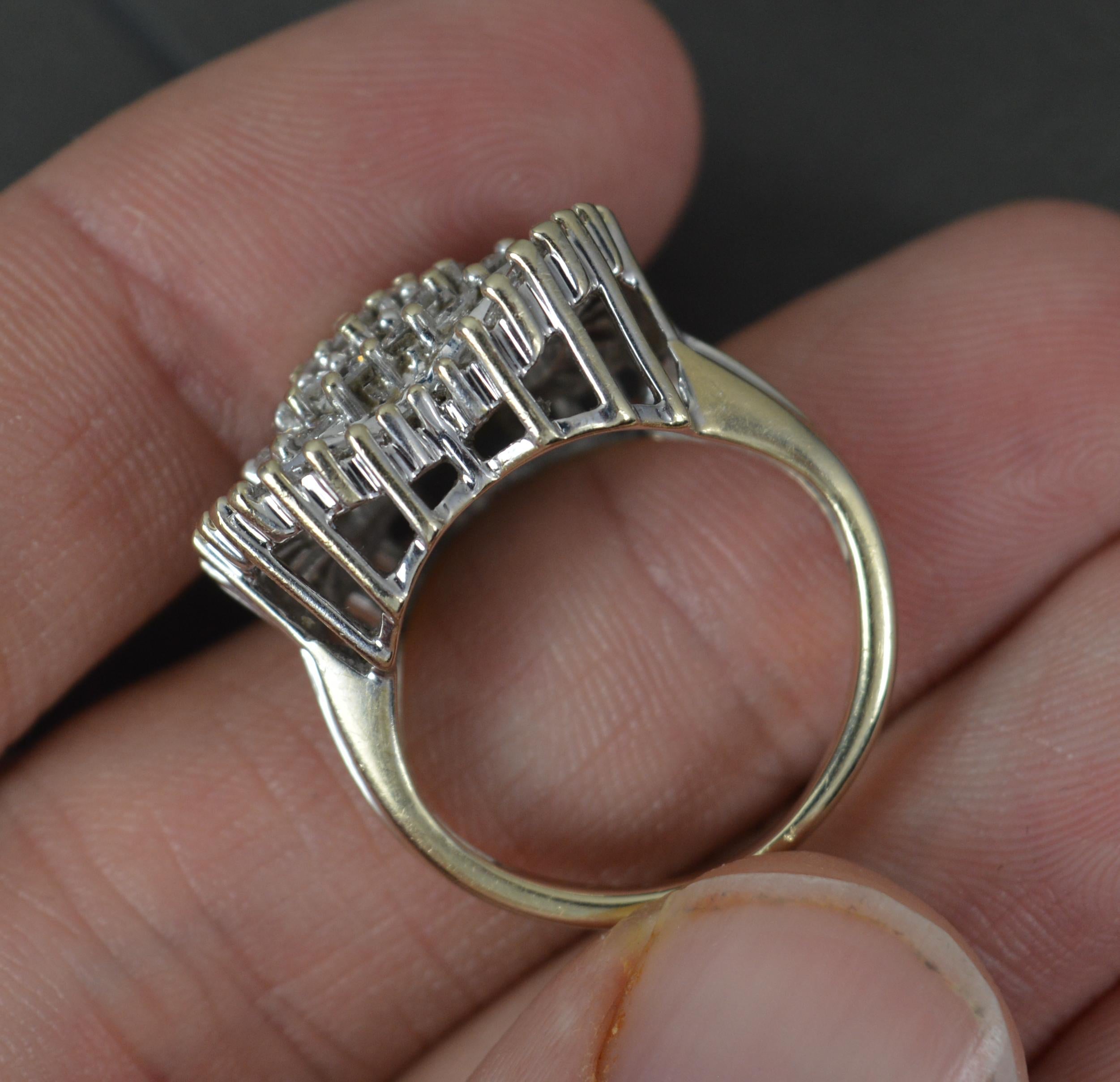 2,00ct Diamant und 18ct Weißgold Herzförmiger Diamant-Cluster-Ring im Zustand „Gut“ im Angebot in St Helens, GB