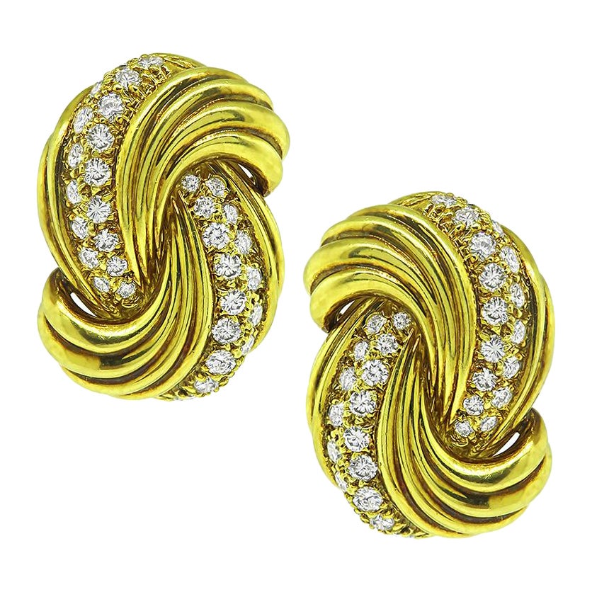 Boucles d'oreilles en or avec 2.00ct de diamant