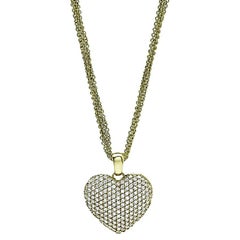 2.00ct Diamond Gold Heart Pendant Necklace