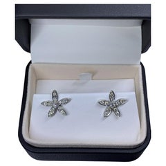Pendientes estrella grande de diamantes 2,00 ct Oro blanco 18 ct