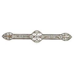 Antique 2.00CT Diamond Platinum 1920's Art Deco Pin