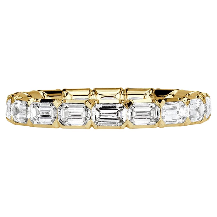 2.00ct Emerald Cut Diamond Eternity Band in 18k Yellow Gold