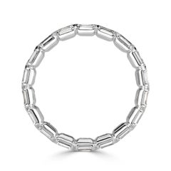 2.00ct Emerald Cut Diamond Eternity Band in Platinum