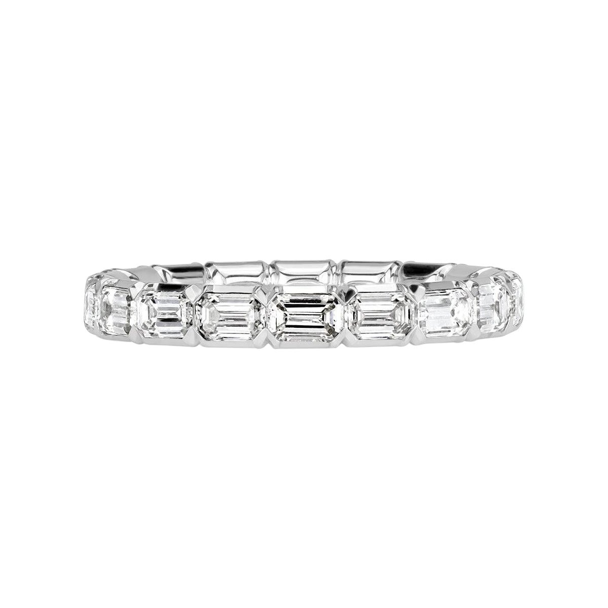 2.00ct Emerald Cut Diamond Eternity Band in Platinum