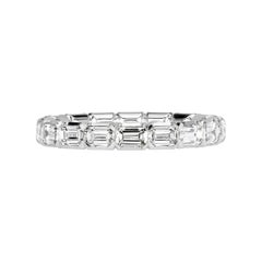 2.00ct Emerald Cut Diamond Eternity Band in Platinum