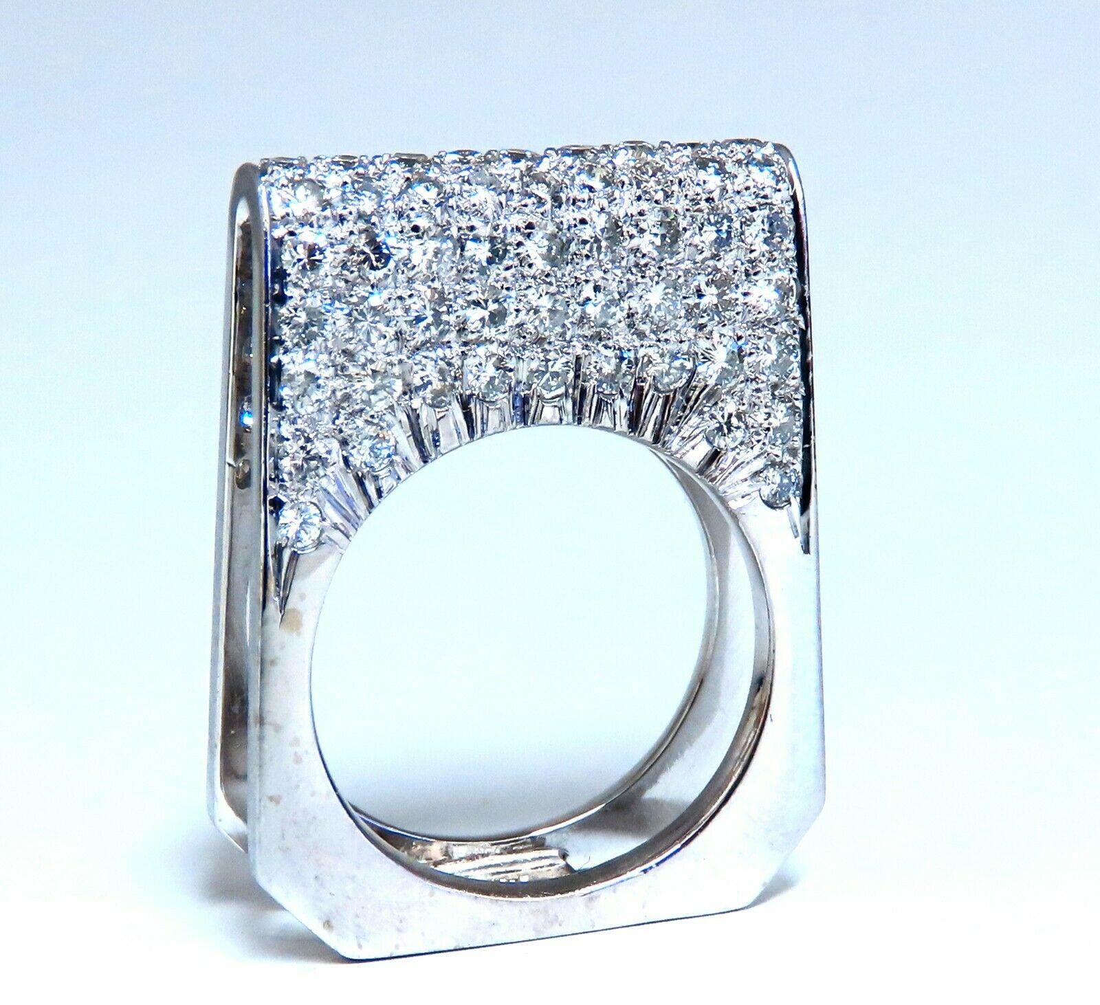 2.00 Carat Natural Round Diamonds Fold over Ring Mod Deco 14 Karat For Sale 1